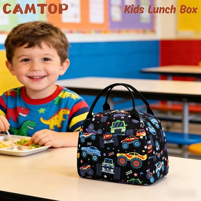 CAMTOP kids lunch bag Cute Insulated lunch box for Boys & Girls Leakproof loncheras for school