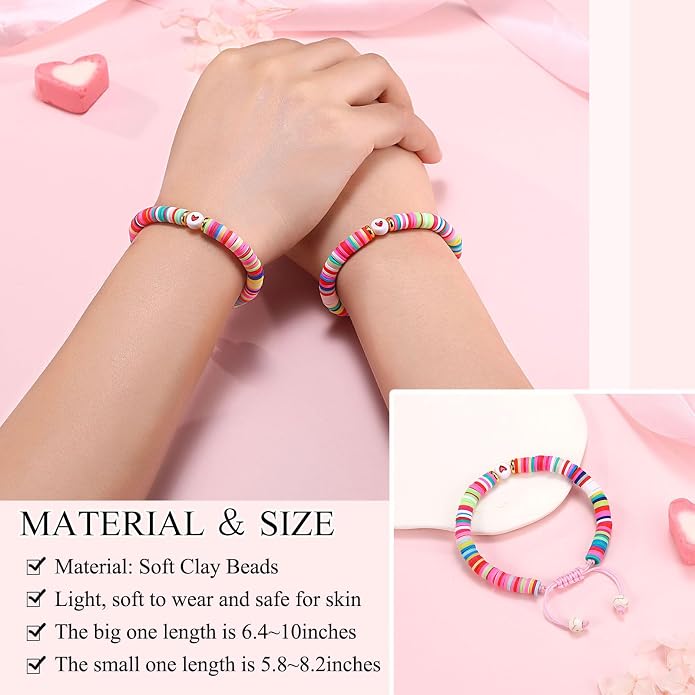UPROMI First Day of Preschool/Kindergarten/1st Grade/2nd Grade/School Gift, Back to School Bracelet Mommy and Me Dad and Son