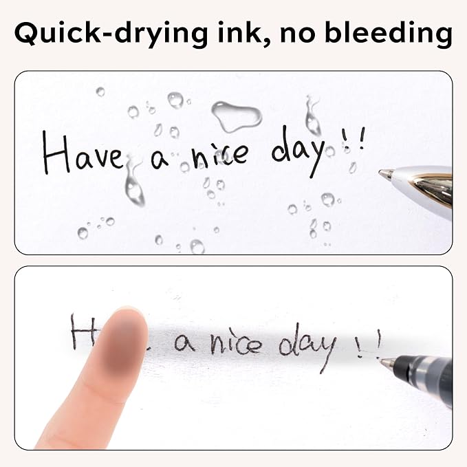 deli Gel Pen Refills, 30 Pcs 0.7mm Retractable Pen Refills Black Ink | Medium Point, Smooth Writing, Fast Dry, No Bleed for Journaling Note Taking, Home School Office Supplies