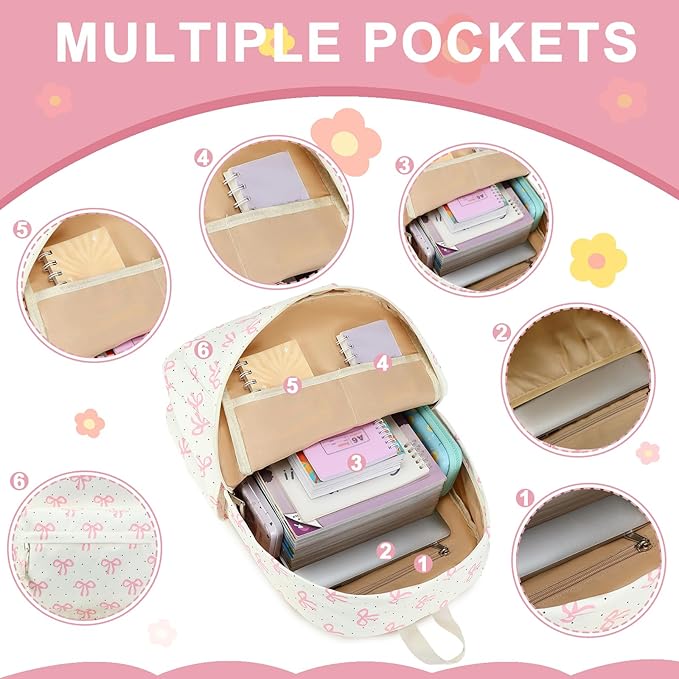 School Backpack for Teen Girls Women Laptop Backpack College Bookbags Middle School Travel Work Commuter Back Pack