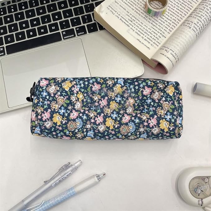 Cute Pencil Case Aesthetic Student Pencil Pouch Coin Pen Pouch Cosmetic Bag Office Stationery Organizer For Kids Teen School (S)