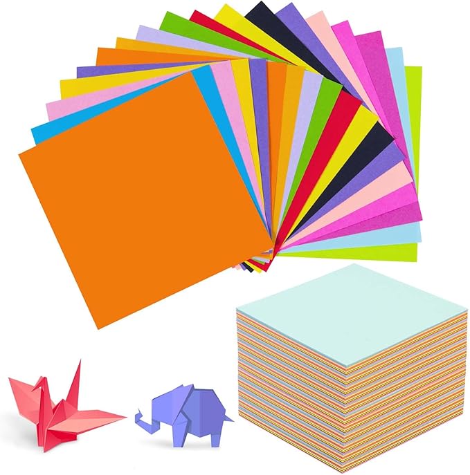 SenseYo 1000 Sheets Origami Paper Kit for Easy Fold Paper Beginner, 20 Colors 4 Inch x 4 Inch