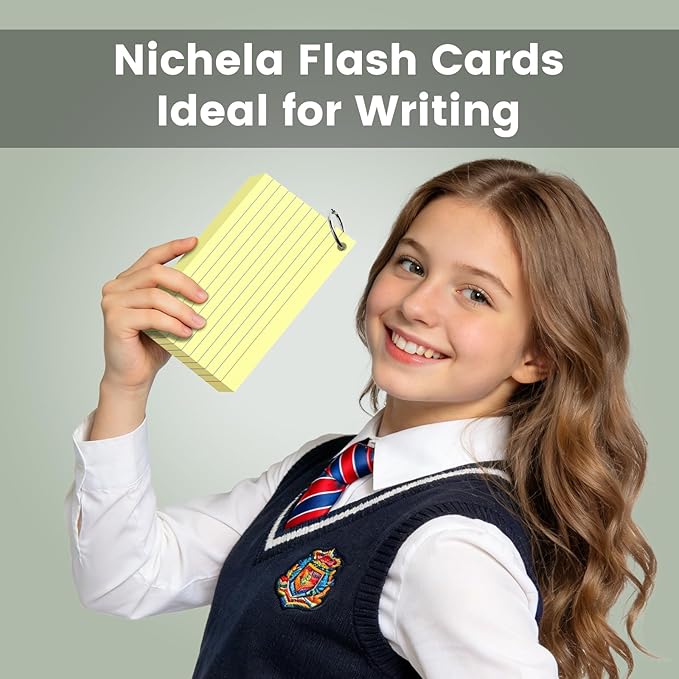 300 Count Index Cards 3 x 5 Inch Colored Flash Cards with Ring, Heavy Flashcards College Ruled Home Organization, Durable Study To Do List Note Cards with Ruled Lines for Office & School Supplies
