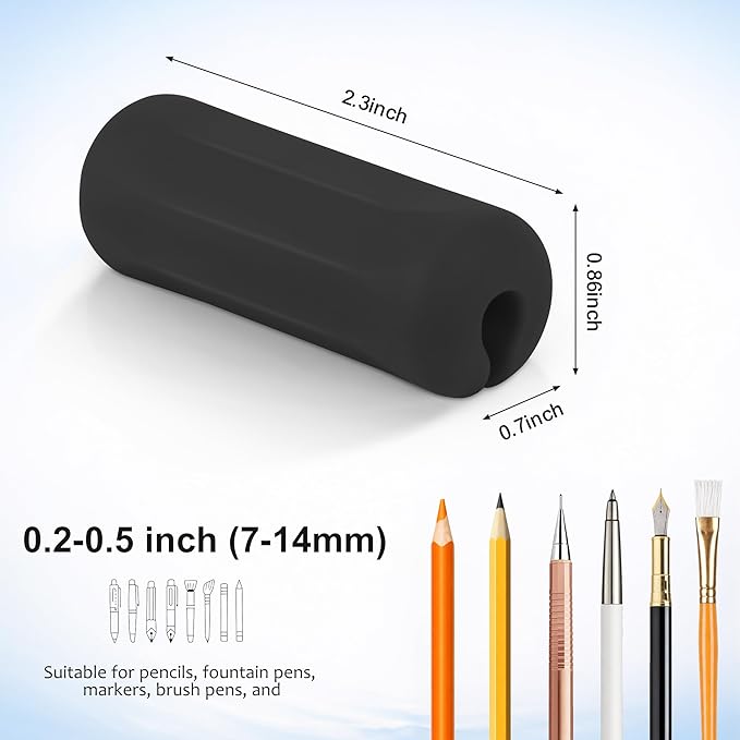 5-Pack Weighted Pencil Grips, Handwriting Aid for Children, Elderly, or Special Needs (Color 1)
