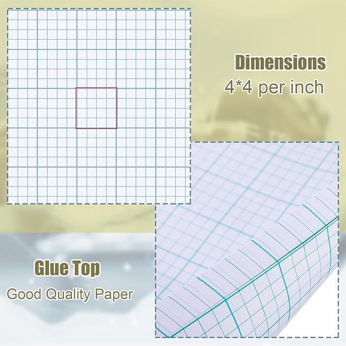 Ctosree 6 Pack 11" x 17"graph Paper Pads, 4×4 Quad Ruled, 50 Sheets/100 Pages Graph Paper Pad for Engineer Architect Designer Mathematician Draftsman
