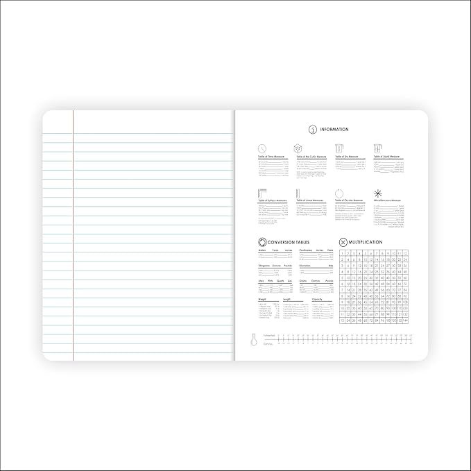 Composition Book – 100 Sheets, Wide Ruled, 9.75 x 7.5 inch – Durable Flex Cover – School & Office Use – Pack of 2