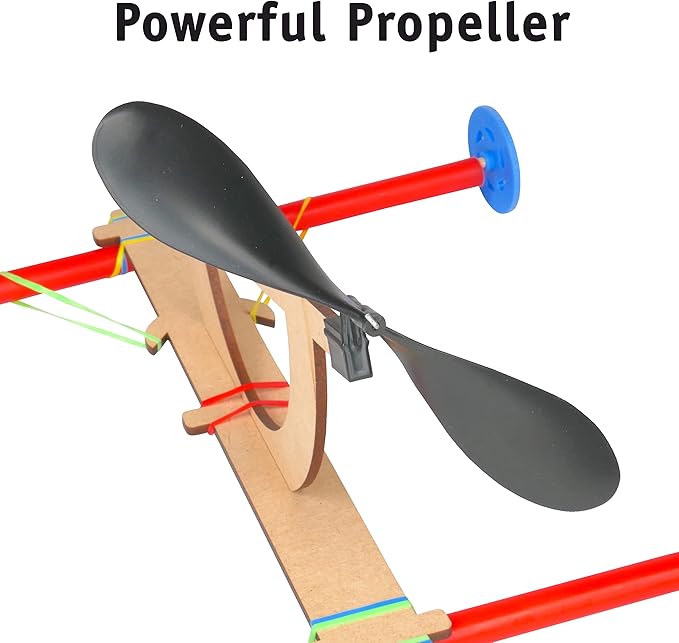 Rubber Band Propeller Car Kit, 30-Pack – Build 30 Rubber Band Propeller Cars, Complete STEM Engineering Project Kit for Classrooms, Ages 8+