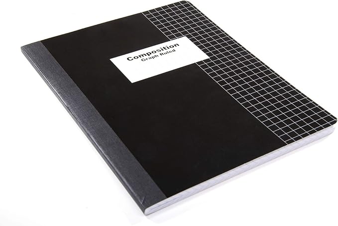 Mintra Office Composition Books - Sturdy Flexible Cover (4 Pack, 4x4 Comp Book - Graph)
