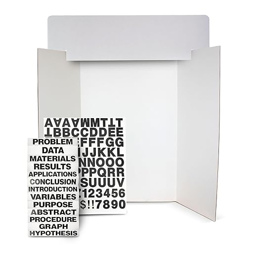 Flipside Products 36" x 48" Project Board Kit, 5 Pack, School Presentation Display Board and Supplies, Trifold Kits, Letters, Titles, Header Display, Presentation, All in One