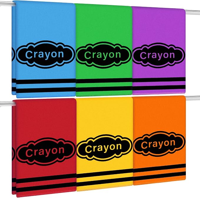 Frienda 6 Pcs Back to School Teacher Gift Kitchen Dish Towels 16x24'' First Day of School Classroom Decor Crayon Pencil Composition Notebook Decorative Hand Towel for Classroom Party Favor (Crayon)