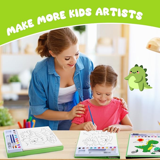 AGGKKY Paint with Water Coloring Books for Kids Toddlers Mess Free Watercolor Painting Sets Arts and Crafts for Kids 3+ Travel Activities Birthday Stocking Stuffers Toy Gift