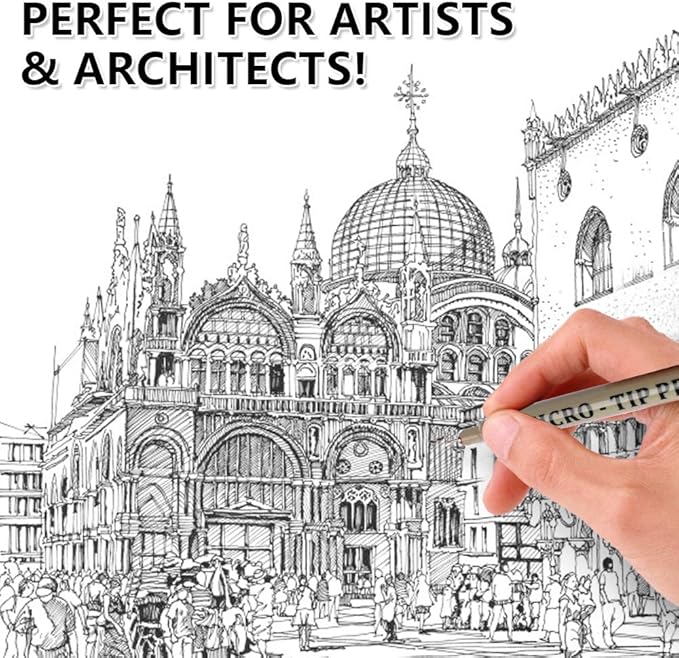 Shuttle Art 36-Pack Micro-line Pens - 11 Waterproof Archival Ink Colors in 0.3MM Felt Tip & 7 Blacks in 0.15-0.5MM For Journaling, Illustrating & Drawing