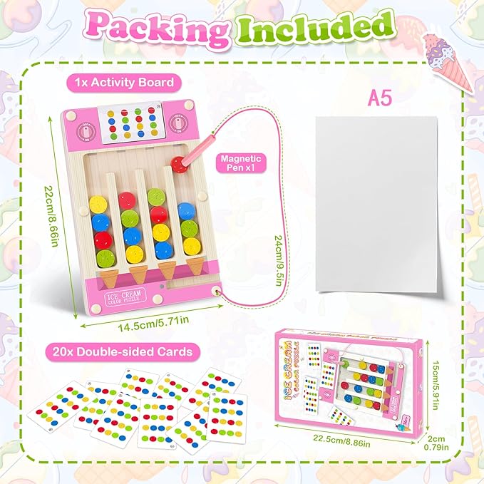 Magnetic Puzzle Toys for 3 4 5 Year Old Girl, Montessori Travel Activities for Kids Age 4-6 Year Old Girl Gifts, Wooden Sensory Toys for 3-4-5-6 Year Old Kids With Autism Learning Toy for 3+ Year Old