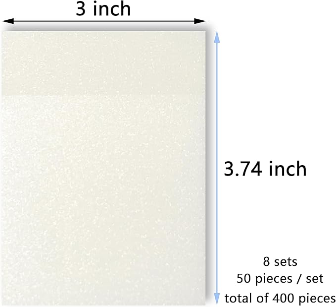 YOUDEFUL Transparent Sticky Notes, 3"x3.74" Clear Sticky Notes, Waterproof Translucent Sticky Note Pads for Books Annotation, See-Through Clear Translucent for Back to School, Office Supplies