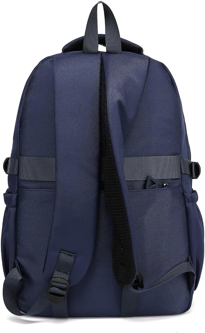 Phaoullzon Boys School Backpack for Girls, College Aesthetic Laptop Bookbag for Travel,Navy Blue