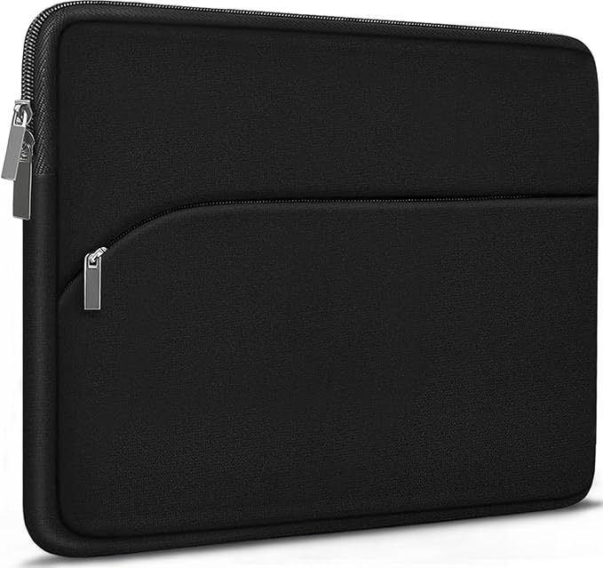 Laptop Case 14 inch, Slim Portable Monitor Protective Cover with Front Pocket, Traveling Computer Carrying Bag Laptop Sleeve Compatible for MacBook Air/Pro, HP, Dell, Lenovo, Acer, Black