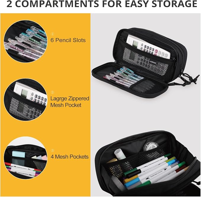 Tactical Pencil Case for Boy,Wide open Pen Pouch Bag with Handle for School | Marker Organizer Case Pen Box, Tool Bag Desk Organizer for School College Office Organizers for Kids Men Women Adult Teens