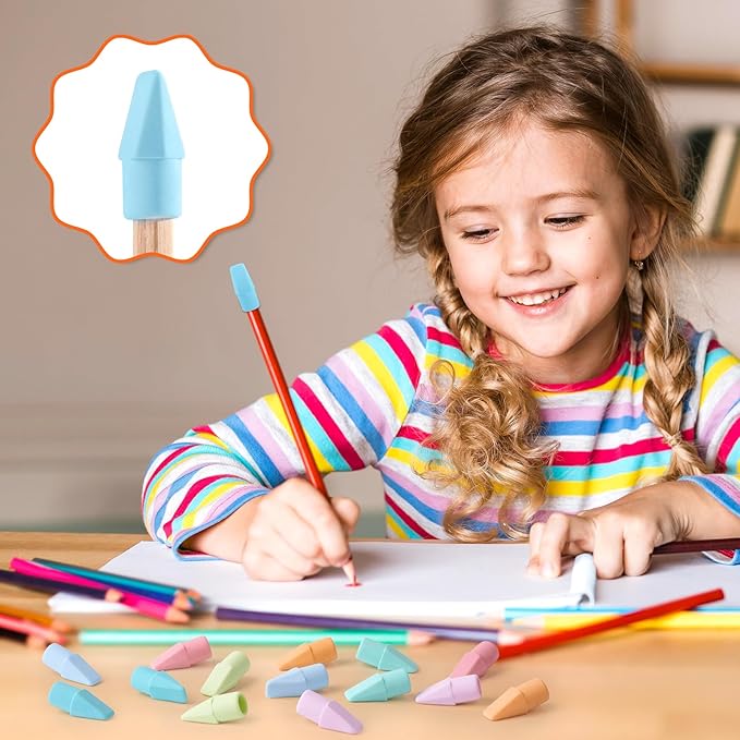 120 Pack Erasers for Kids, Sooez Pencil Top Erasers, Eraser Caps, Cap Toppers Small Cute Drawing Erasers, Classroom Must Have for Teacher & Student, Back to School Supplies
