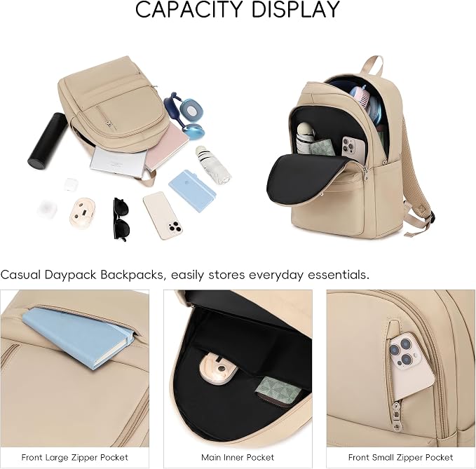 BAGOK Lightweight Nylon Backpack for Women & Men – Foldable, Large Capacity, Ideal for School, Travel & Work