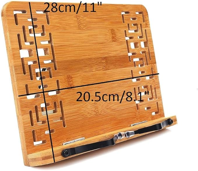 Foldable Bamboo Wood Book Stand Desktop Reading Holder Cookbook Stand Portable Laptop Table