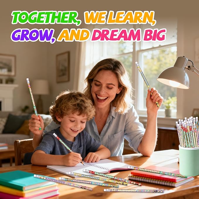 Kindergarten Pencils Colorful Birthday Pencils Fun Inspirational Pencil Back to School Pencil (60)