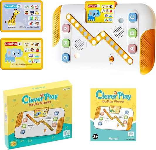 Educational Toys for Kids 3-6 Years Old, Interactive Quiz Battle Game with 800 Questions, 2-Player Learning Toy, Montessori Brain Training, Autism Sensory Speech Therapy Gift for Toddler Boys Girls