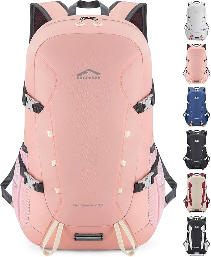 BAGPARKK Hiking Backpack,Large 35L Travel Backpacks for Men Women,Water Resistant Ultra Lightweight Foldable Packable Camping Daypack for Outdoor Sports