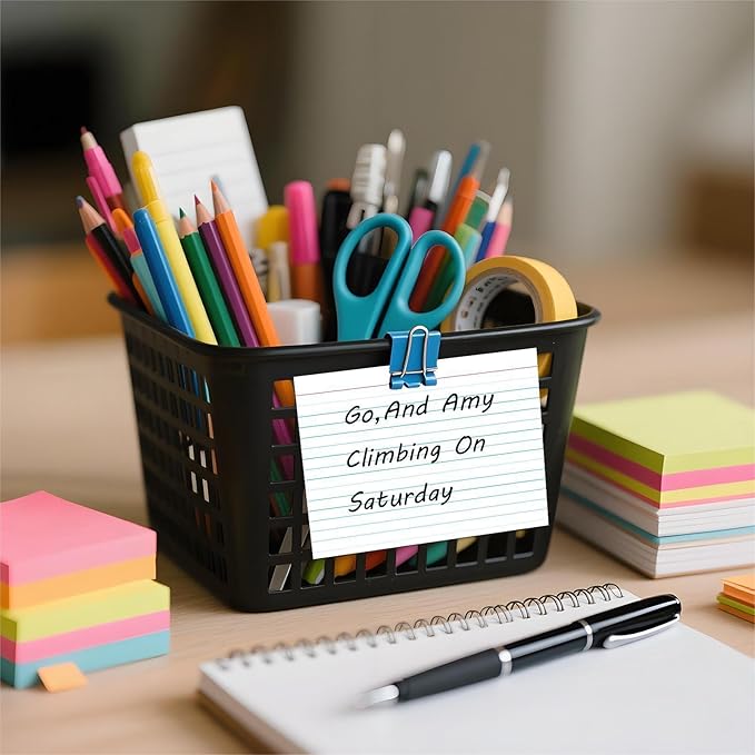 100 Pack 5x8 Index Cards, Lined Heavyweight 160g White Note Cards for Study, Organization & Office, Ruled Flashcards for Students & Teachers