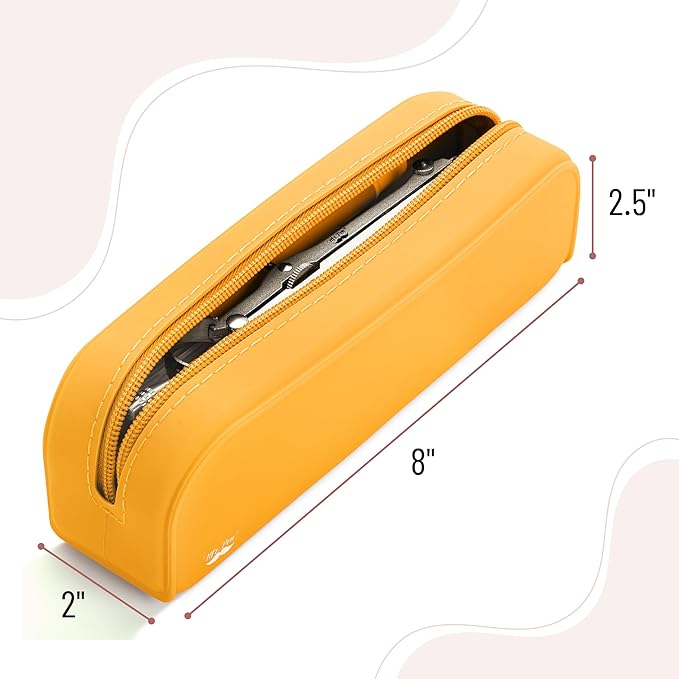 Mr. Pen- Silicone Pencil Case, Aesthetic Pencil Bag for Women, Makeup Pouch, Multifunctional Pouch for Stationery, Cosmetics and Electrical Goods Storage