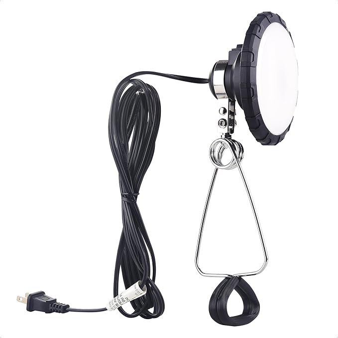[ETL Listed] Cable Matters Portable LED Clamp Light for Workshop, Clamp On Light (LED Work Lamp) with 6 feet Cord, 800 Lumens, 9.5Watts, 5000K Daylight