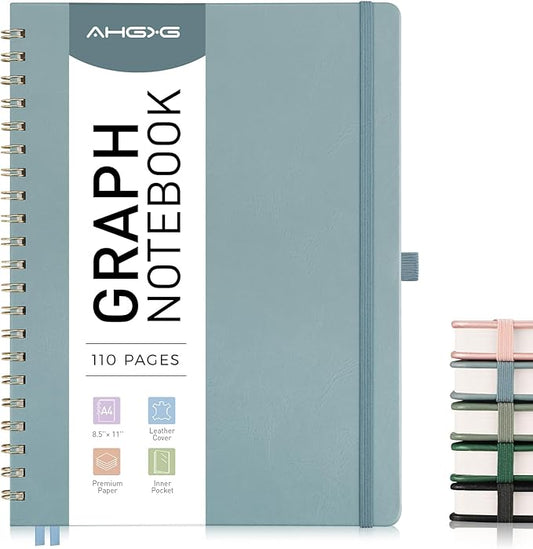 AHGXG Graph Paper Notebook, 110 Pages, A4 (8.5" x 11")
