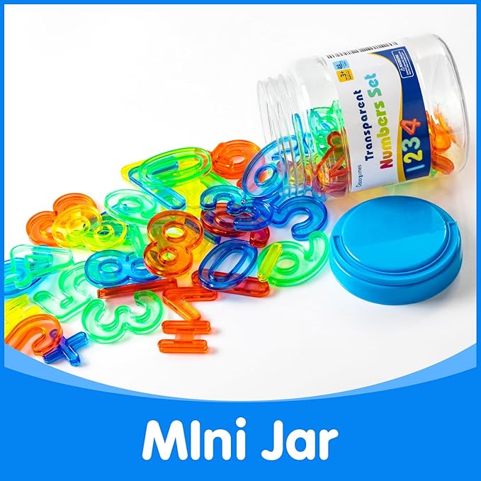 48 Pcs Translucent Numbers – Light Table Toys, Manipulatives and Accessories for Enhanced Learning & Fun