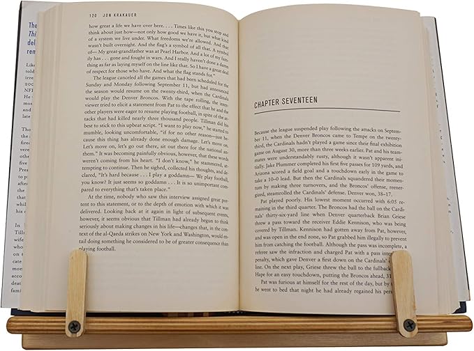 Wooden Wall Mount Book Holder (Made in The USA)