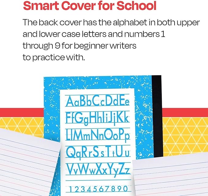 School Smart Skip-A-Line Ruled Composition Book, Grade 2, Blue, 100 Pages - 085301