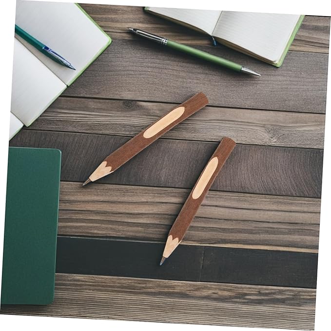 Natural Wooden Ballpoint Pens 10pcs 13cm Biodegradable Tree Bark Writing Pens Multi-use Portable for Home and Office Supplies