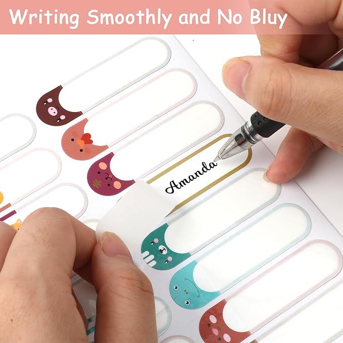 Kids Labels for School Stuff Daycare, Baby Name Tag Stickers for Daycare Essentials, 400 PCS Waterproof Reusable Name Label for Water Bottle, Washable Dishwasher Safe Kid Sticker for School Supplies