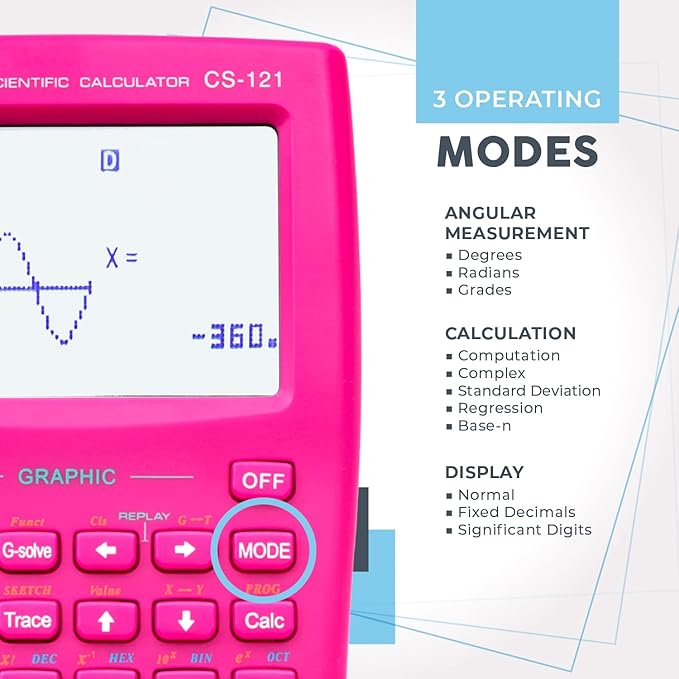CATIGA Scientific Calculators with Graphic Functions, Graphing Calculators with Multiple Modes, Scientific Calculators for Students, High School or College Courses, Calculadora Cientifica, CS-121