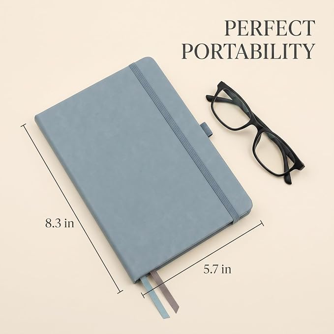 AHGXG Lined Journal Notebook, 160 Numbered Pages, A5 Size (5.7'' x 8.3'')