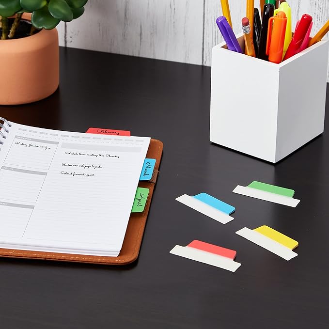 Avery Margin Ultra Tabs, 2.5" x 1", 2-Side Writable, Assorted Colors, 24 Repositionable Page Tabs (74768)