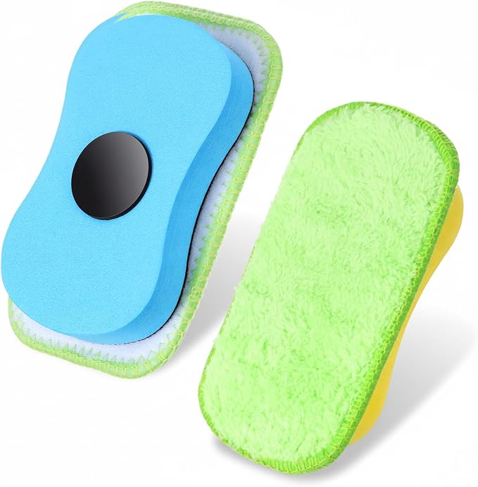 2 Pcs Chalk Eraser for Chalkboard, Magnetic EVA Microfiber Chalk Eraser