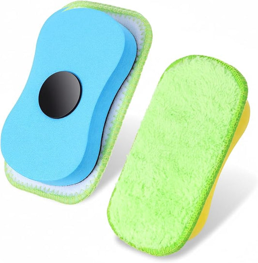 2 Pcs Chalk Eraser for Chalkboard, Magnetic EVA Microfiber Chalk Eraser
