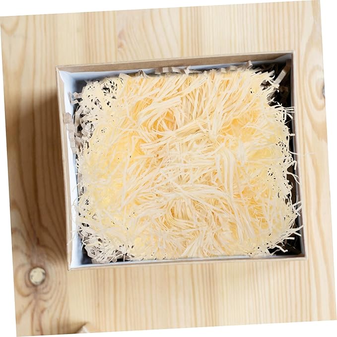BCOATH Natural Paper Shred Filler for Boxes and Basket Filling Lightweight Recyclable Box Stuffing for Party Favor Packaging Easter Wedding and Festival Decoration