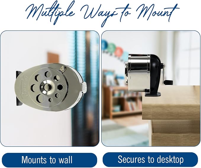 EXTRIC Pencil Sharpener Manual Desktop & Wall Mount Hand Crank Sharpeners