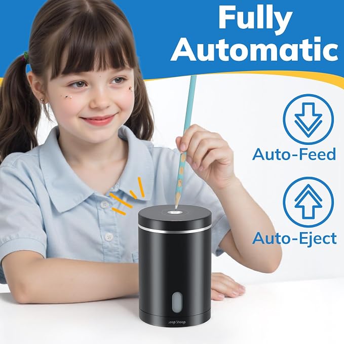 Fully Automatic Electric Pencil Sharpener, Rechargeable