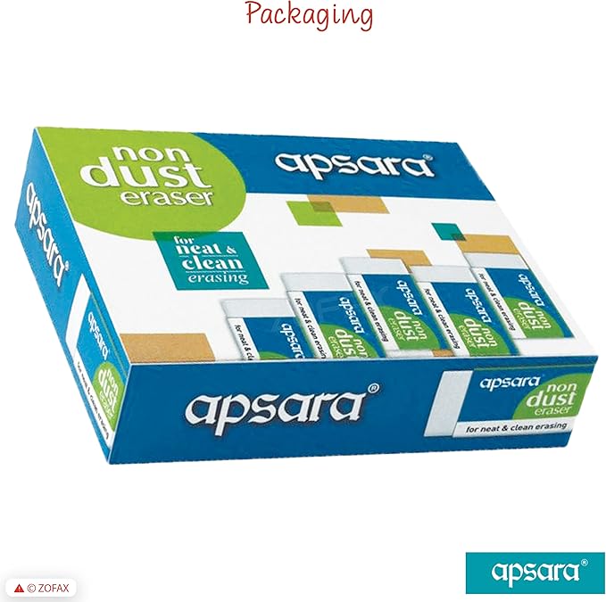 Apsara Non Dust Erasers - Pack of 20