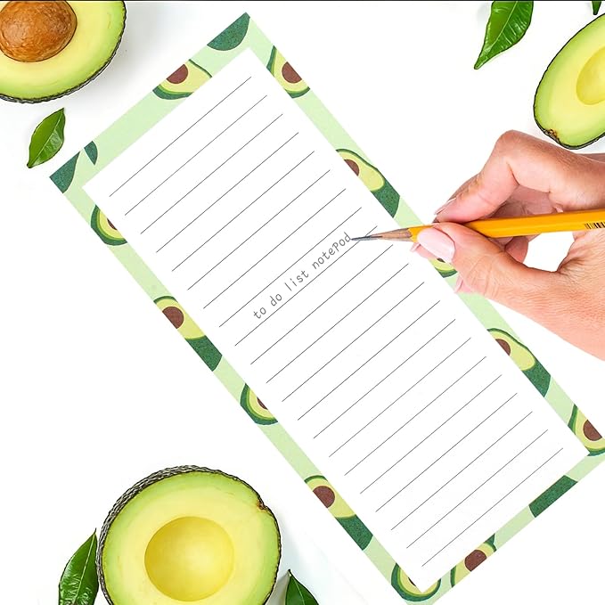 AZUREAL 7 Pack Magnetic Notepads for Refrigerator, Magnetic Notepads for Refrigerator, Fruit Design Grocery List Pad for Fridge, Full Magnet Back Shopping Lists, 30 Sheets Per Note Pads