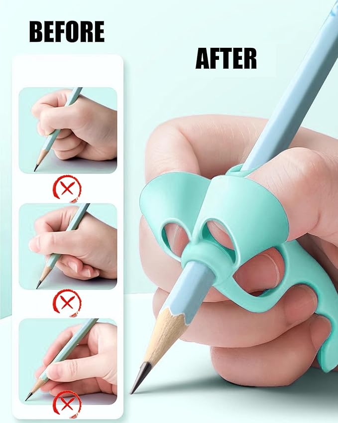 9 Pack Pencil Grips for Kids Handwriting,Pencil Gripper Holder Posture Correction for Preschooler Training, Pen Writing Aid Tool for Kids Preschools Students (9pcs Multicolor)