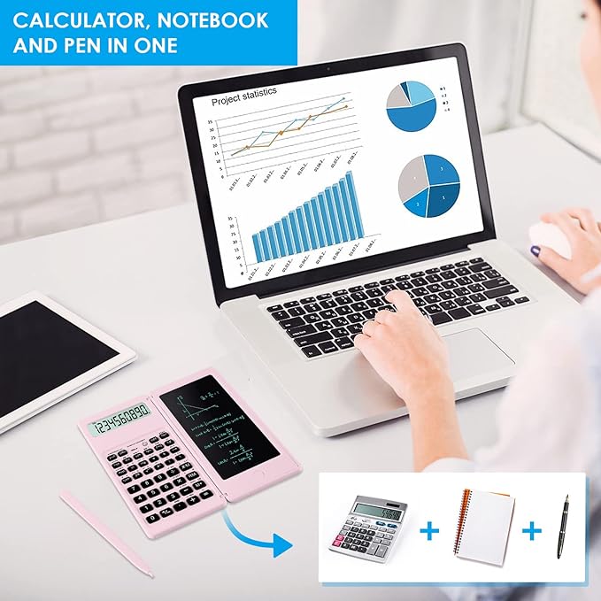 Scientific Calculators,IPepul Multi-Functional Pink Kawaii Calculator with Algebra, Trigonometry, and Calculus, Suitable for Students, Teachers, &Business Professionals, Lead for School Supplies（Pink