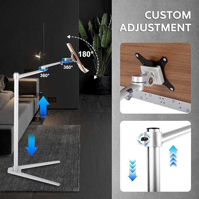 FAHKNS Book Holders for Reading Hands Free，Multiangle Adjustable Book Stand for Reading，Book Holder Stand with an Elastic Book Clip，Suitable for Read/Cooking/Office Use