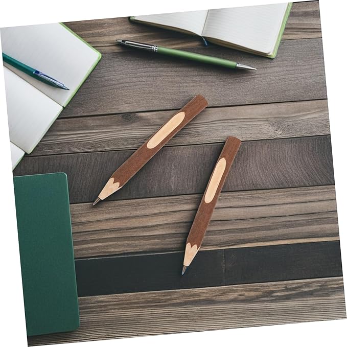 COHEALI Natural Wood Ballpoint Pens 13cm Biodegradable Bark Writing Pens 10pcs for Home and Office Use